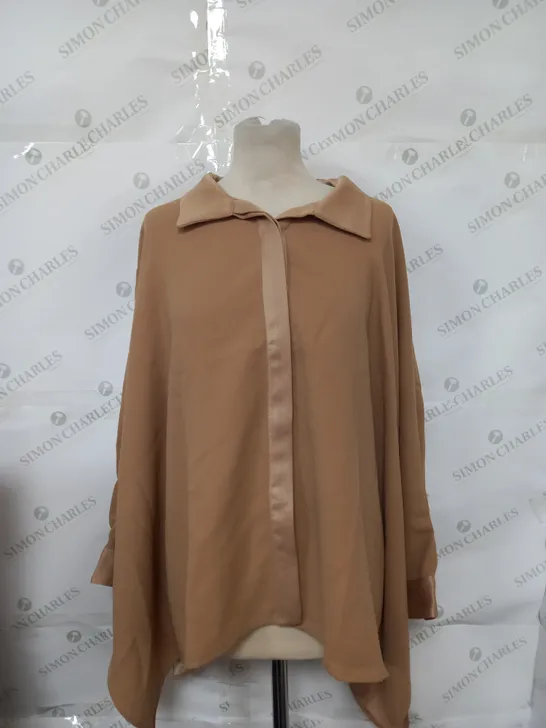 WYNNE LAYERS BROWN LONG TOP - SIZE XL