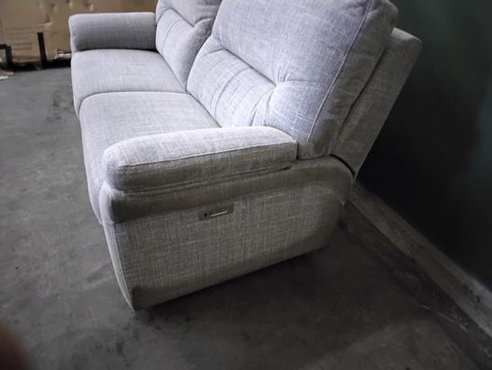 QUALITY G PLAN HEPWORTH OXFORD CHALK FABRIC POWER RECLINING TWO SEATER SOFA
