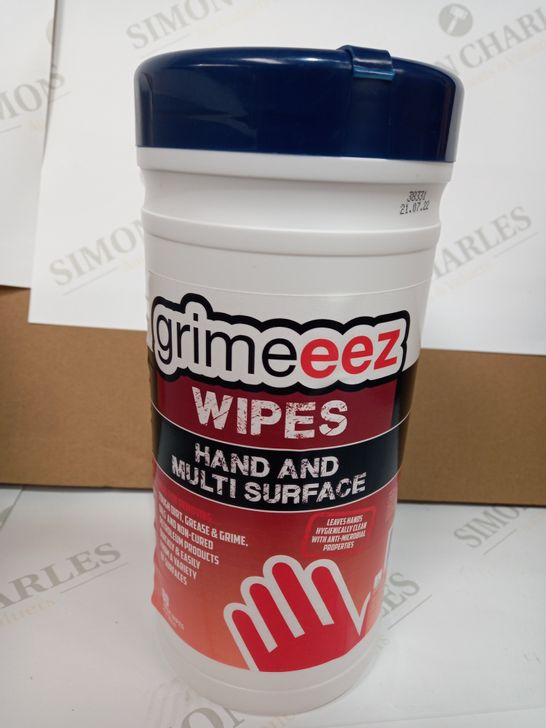 LOT OF 10 PACKS OF GRIMEEZ HAND & MULTI SURFACE WIPES (10 X 80PCS)
