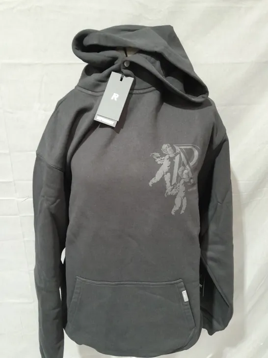 REPRESENT CHERUB INITIAL HOODIE IN JET BLACK - XXS