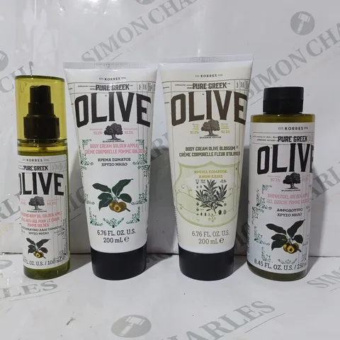 KORRES 4 PIECE PURE GREEK OLIVE COMPLETE BODYCARE COLLECTION