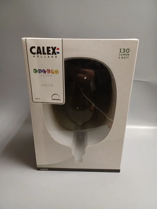 BOXED CALEX HOLLAND AVESTA 130 LUMEN 5 WATT DECORATIVE GREEN AND BLUE BULB