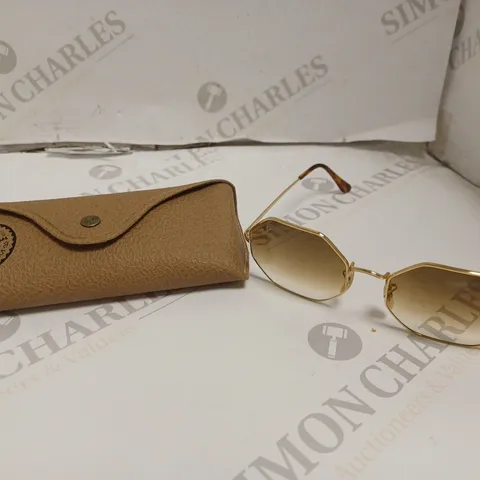 BOXED RAY-BAN ARISTA CLEAR GRADIENT BROWN SUNGLASSES 