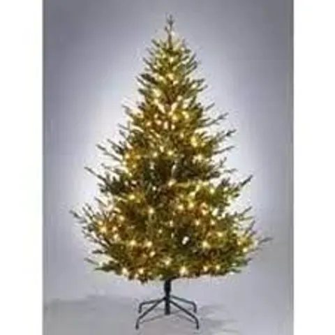 BOXED 7FT FRASER FIR UPSWEPT PRE-LIT MIXED TIPS CHRISTMAS TREE - COLLECTION ONLY