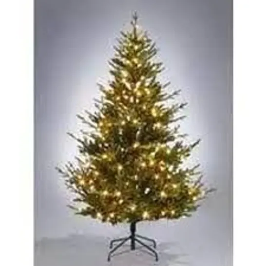 BOXED 7FT FRASER FIR UPSWEPT PRE-LIT MIXED TIPS CHRISTMAS TREE - COLLECTION ONLY RRP £209.99