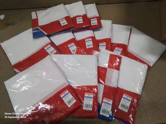 BOX CONTAINING LARGE NUMBER OF BAGGED 5FT X 3FT CROATIAN FLAGS 