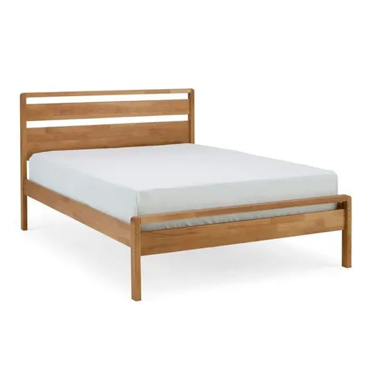 BOXED SKANDI MID-CENTURY BED 3FT - MID OAK (2 BOXES)