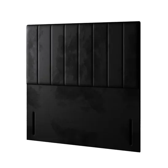 BAGGED HEADLEY UPHOLSTERED BLACK VELVET HEADBOARD - KING SIZE (1 ITEM)