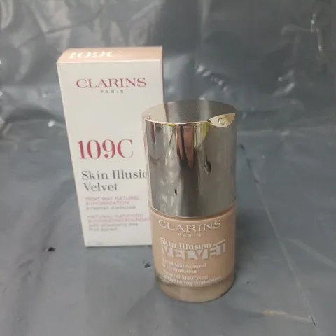 CLARINS SKIN ILLUSION VELVET FOUNDATION SHADE 109C 30ML