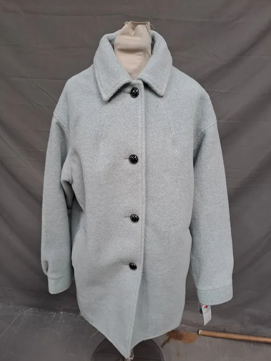 HELENE BERMAN WOOL SHACKET IN GREY - SIZE 16