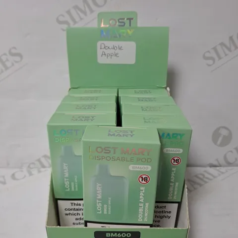 BOX OF 9 LOST MARY DISPOSABLE POD DOUBLE APPLE