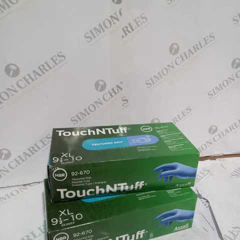 2 X BOXED TOUCHNTUFF TEXTURED GRIP XL PROTECTIOB GLOVES 