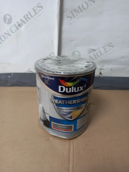 DULUX WEATHERSHIELD EXTERIOR PAINT GLOSS 750ML GALLANT GREY - COLLECTION ONLY 