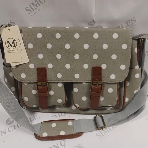 MISS LULU POLKA DOT BAG WITH BUCKLES