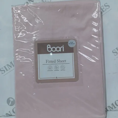 BOORI COT BED FITTED SHEET IN PINK