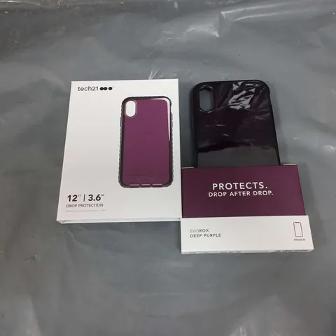 APPROXIMATELY 100 TECH21 EVOROX DEEP PURPLE IPHONE XR PHONE CASES 