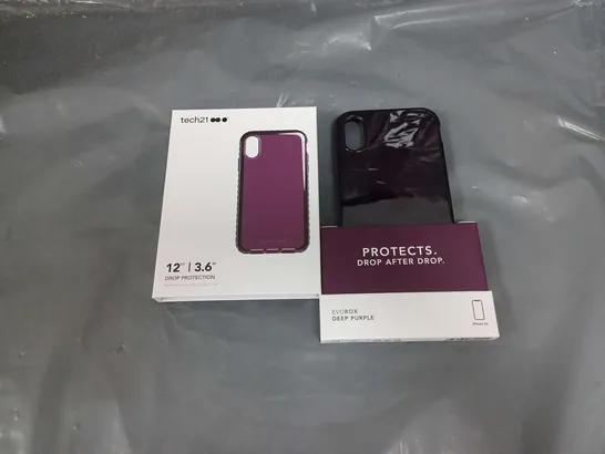 APPROXIMATELY 100 TECH21 EVOROX DEEP PURPLE IPHONE XR PHONE CASES 