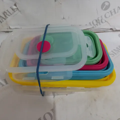 BOXED COOK'S ESSENTIALS SET OF 4 COLLAPSIBLE FOOD CONTAINERS