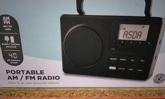 PORTABLE AM/FM RADIO 