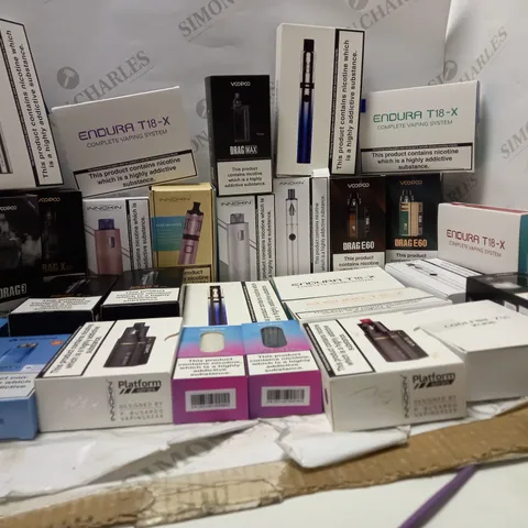 LOT OF APPROX 29 TO INCLUDE INNOKIN ENDURA APEX , VOOPOO DRAG MAX , ENDURA T18II , COOLFIRE Z50 ZLIDE , ETC