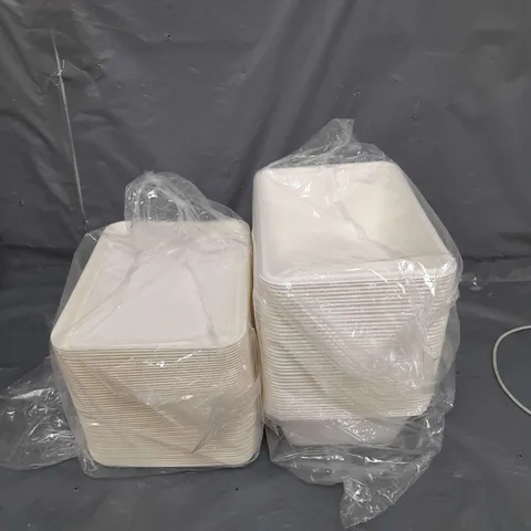 WHITE RECTANGULAR FOOD STORAGE CONTAINERS