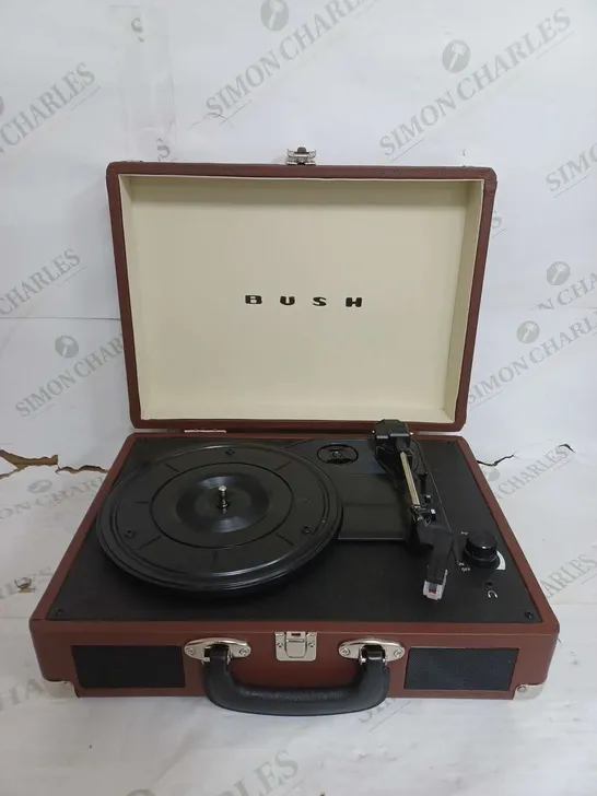 BOXED BUSH CLASSIC TURN TABLE IN BROWN - KTS-601