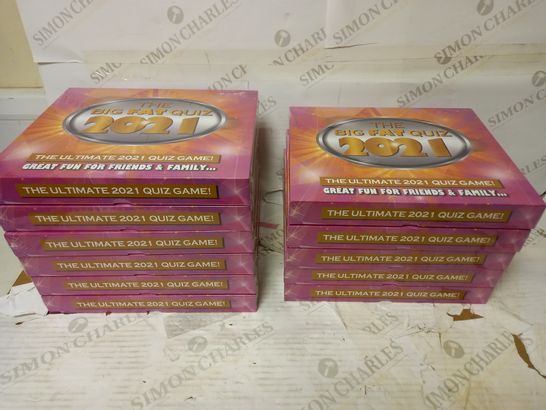 BOX OF APPROX 11 BOXED AND SEALED BIG FAT QUIZ 2021 GAME