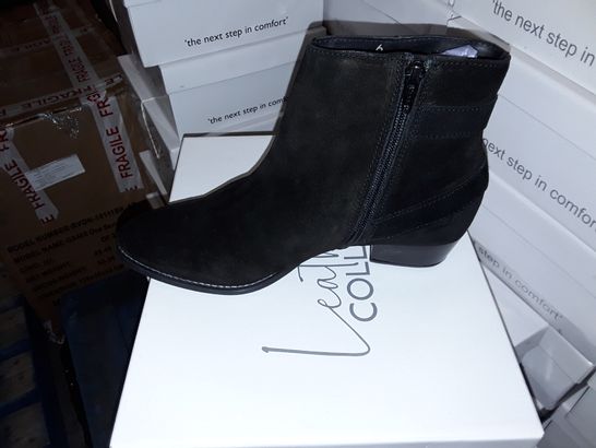 BOXED LOT OF 3 STEFF IDEAL SIZE 6 ANKLE BOOTS IN ASSORTED COLOURS OF BLACK, NAVY AND BROWN