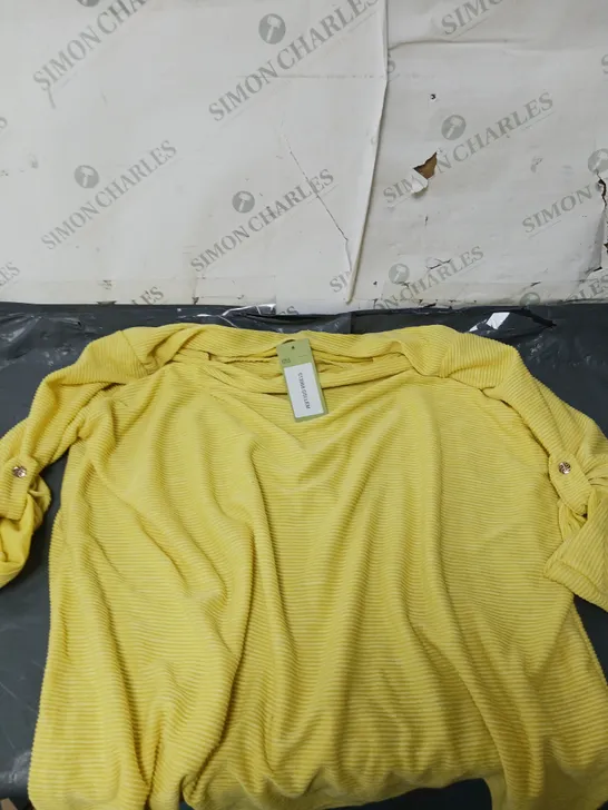 SUGAR CRISP RUFFLE TOP IN YELLOW - SIZE UNSPECIFIED 