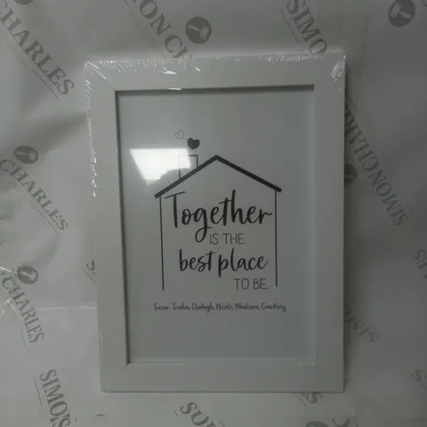PERSONALISED BEST PLACE TO BE A4 FRAME