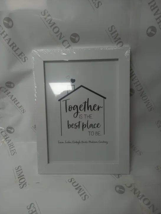 PERSONALISED BEST PLACE TO BE A4 FRAME RRP £16.99