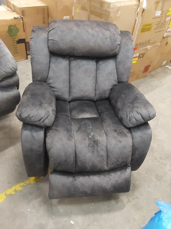 DESIGNER VELVET UPHOLSTERED ELECTRIC RECLINER CHAIR