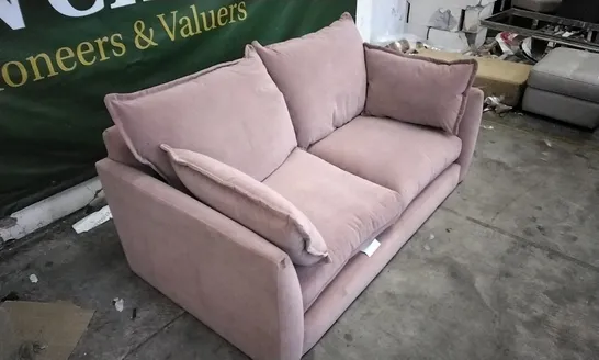 THE LOUNGE COMPANY SUNSET PINK 2 SEATER PLUSH SOFA