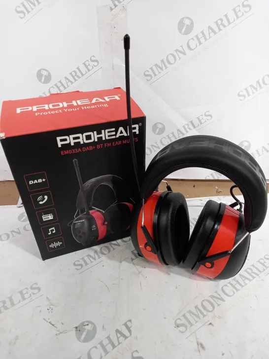 BOXED PROHEAR EM033A DAB+ FM EAR MUFFS 