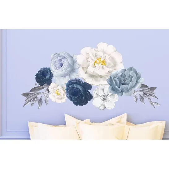 BOXED ELEGANT OVERSIZED PEONIES WALL STICKER