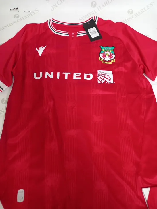 MACRON WREXHAM FOOTBALL CLUB SHIRT - LARGE