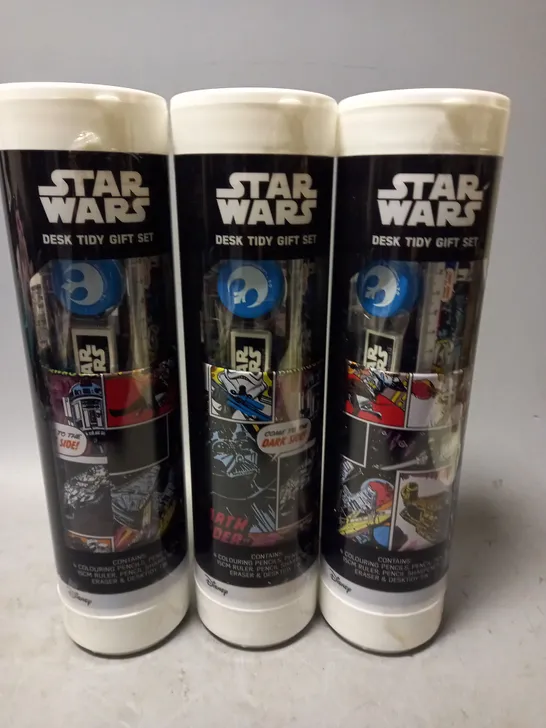 LOT OF 6 STAR WARS DESK TIDY GIFT SETS