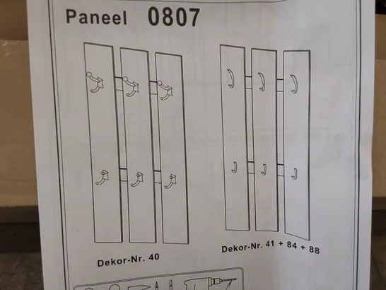 BOXED PANEL COAT RACK (1 BOX)