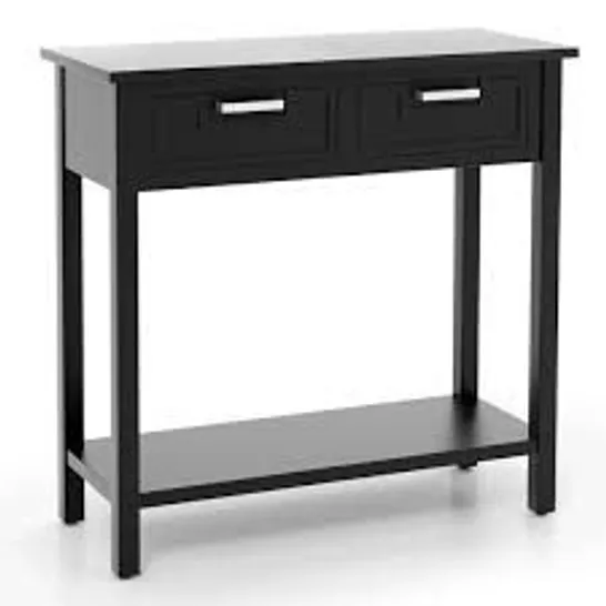 BOXED COSTWAY MODERN CONSOLE TABLE 2 DRAWER W/SHELF DRESSING TABLE HALLWAY HALL DESK FURNITURE - (1 BOX)