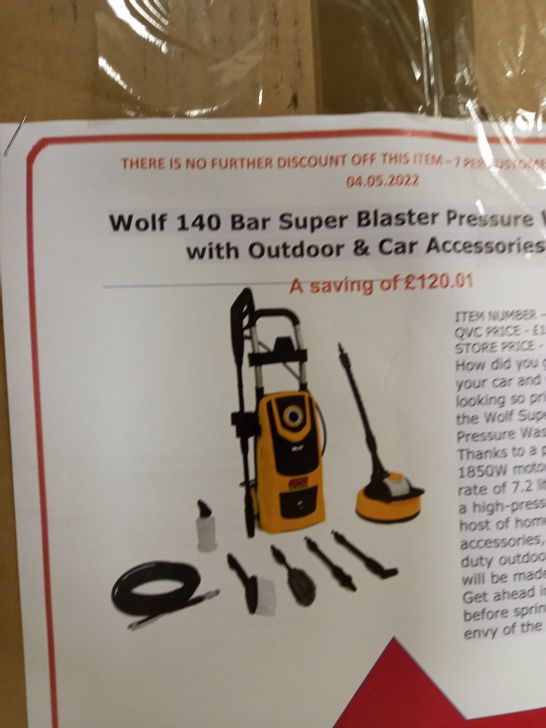 WOLF SUPER BLASTER PRESSURE WASHER YELLOW 