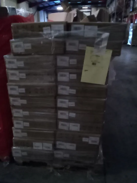 PALLET OF APPROXIMATELY 24 BOXED L-SHAPED COMPUTER DESKS 