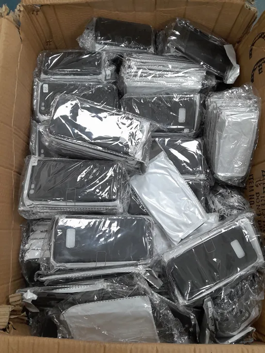 LARGE BOX OF ASSORTED IPHONE AND SAMSUNG PHONE CASES 