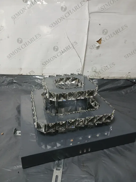 BOXED DESIGNER GLASS EFFECT CEILING LIGHT 