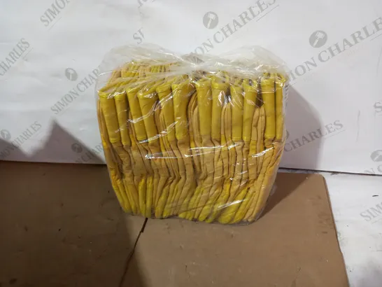 BOX OF APPROXIMATELY 5 PACKS OF GLACIER INSULATED RIGGES YELLOW GLOVES (10 PER PACK)