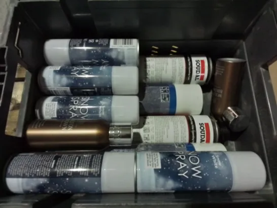 LOT OF 16 ASSORTED AEROSOLS TO INCLUDE SNOW SPRAY AND MOLTON BROWN DEODORANT / COLLECTION ONLY