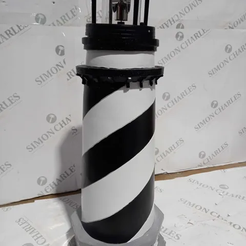 BOXED GARDEN REFLECTIONS SOLAR LED LIGHTHOUSE 50CM, BLACK