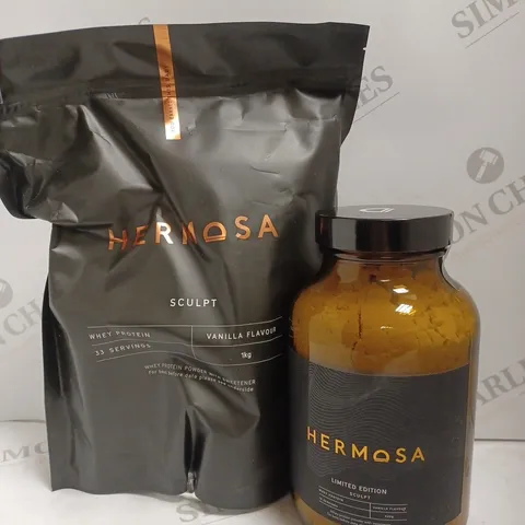 HERMOSA SCULPT PROTEIN POWDERS IN VANILLA, 1KG AND 420G