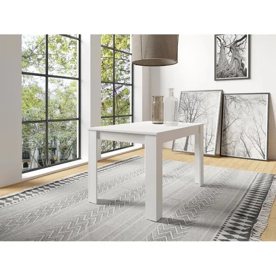 BOXED FAUSTO DINING TABLE - WHITE // 120 X 80CM (1 BOX)
