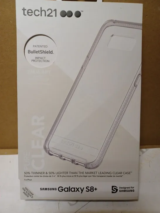 LOT OF APPROX. 72 BRAND NEW BOXED TECH 21 T21-5603 PURE CLEAR CASE COVER WITH BULLETSHIELD 2M DROP PROTECTION FOR SAMSUNG GALAXY S8+ 