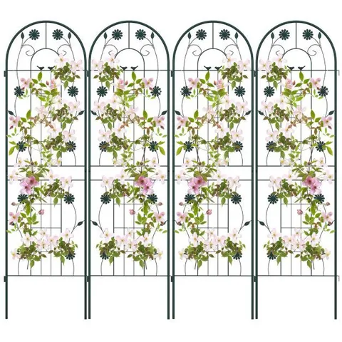 BOXED 180 CM X 50 CM METAL GARDEN TRELLIS DECORATIVE FOR CLIMBING PLANTS